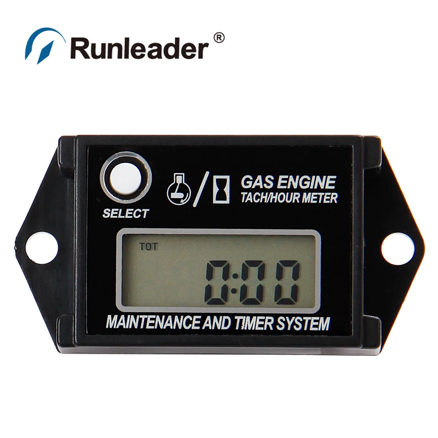 

Waterproof Inductive Tach Hour Meter RPM Meter for gas petrol engine motocross Snowmobile ATV Generator Motorcycle jet truck MX