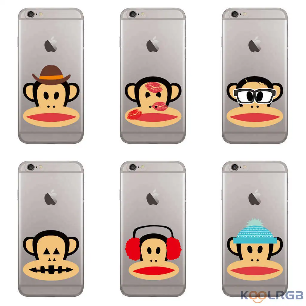 Koolrgb довольно тпу телефон case симпатичный мультфильм pattern печати обезьяна франк