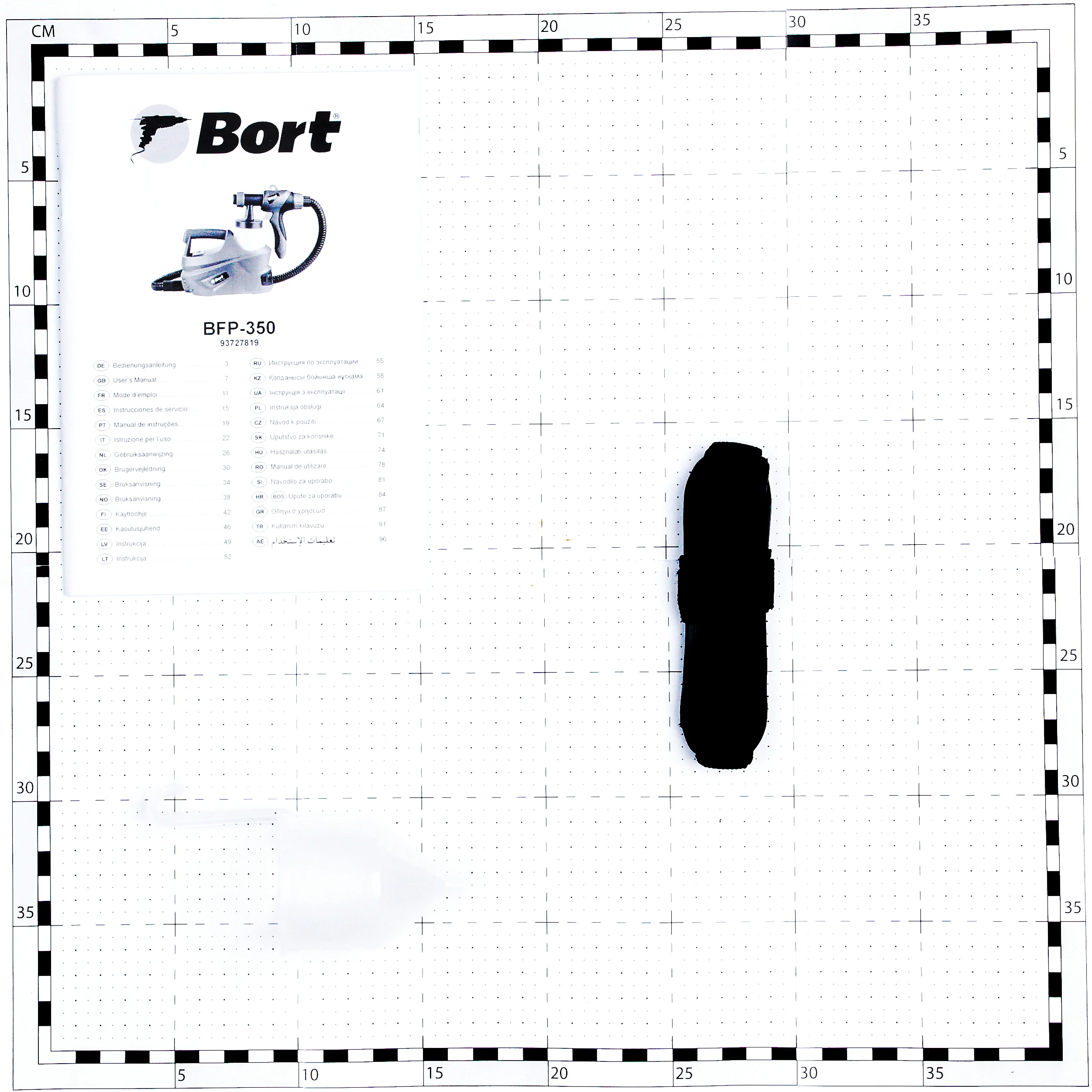 Распылитель электрический Bort BFP-350 (Мощность 350 Вт, емкость бачка 700 мл, производительность 700 мл/мин, регулировка скорости)