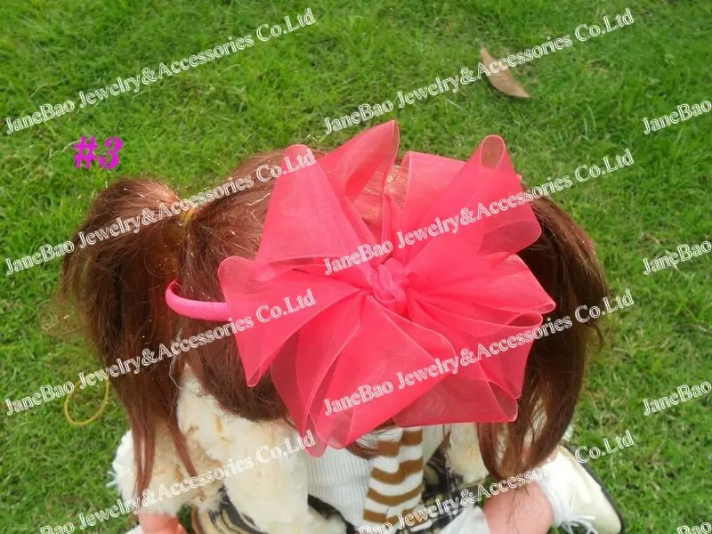 35 шт 5," Большие повязки на голову из органзы цветок волос банты для девочек аксессуары для волос популярные заколки для волос