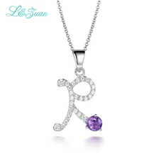 I& Zuan "R" Письмо стерлингового серебра ювелирные изделия ожерелье вечерние модное ожерелье 925 драгоценные камни из стерлингового серебра Подвеска Ожерелье