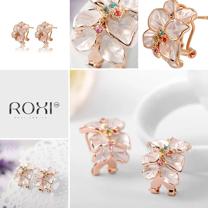 Модные Серьги ROXI, розовое золото, лучший подарок для девушки, ручная работа, элегантные серьги для женщин, вечерние серьги для помолвки