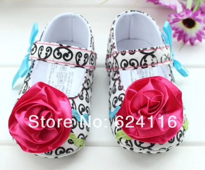 Быстрая подарок большая красная роза цветок дети обувь принцессы с бантом Новорожденный ребенок Первый Walker обуви одежда для малышей девочек bx31