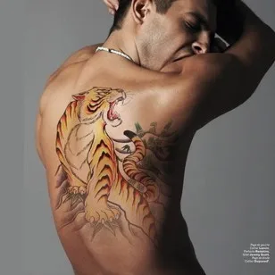 3 шт. временные тату большой тигр дизайн водонепроницаемый для рисунков на теле живопись поддельные тату наклейки рисунки для мужчин