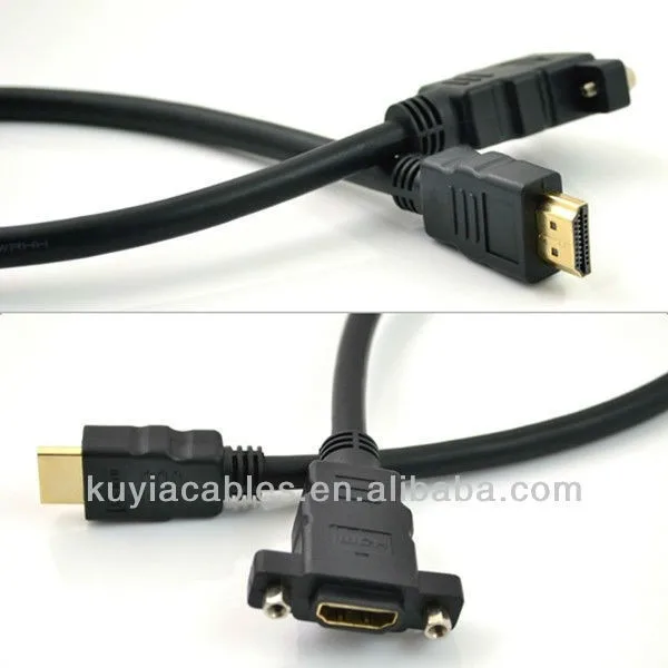 KUYIA 5 шт/ партия, Бесплатная доставка Высокое качество 0.5 м HDMI 19pin 1.4 В мужчин и женщин разъем кабель с ушками