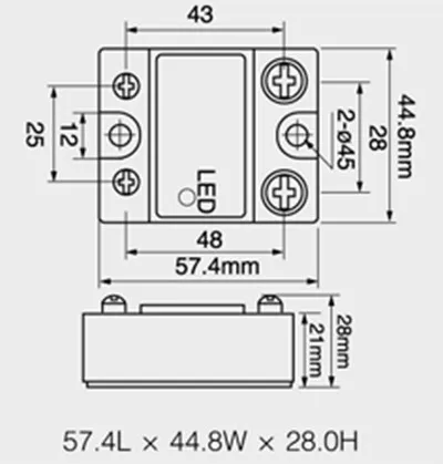 30DD SSRYHD2230D напряжение управления 3~ 32VDC выход 5~ 220VDC DC Однофазное твердотельное реле 30A