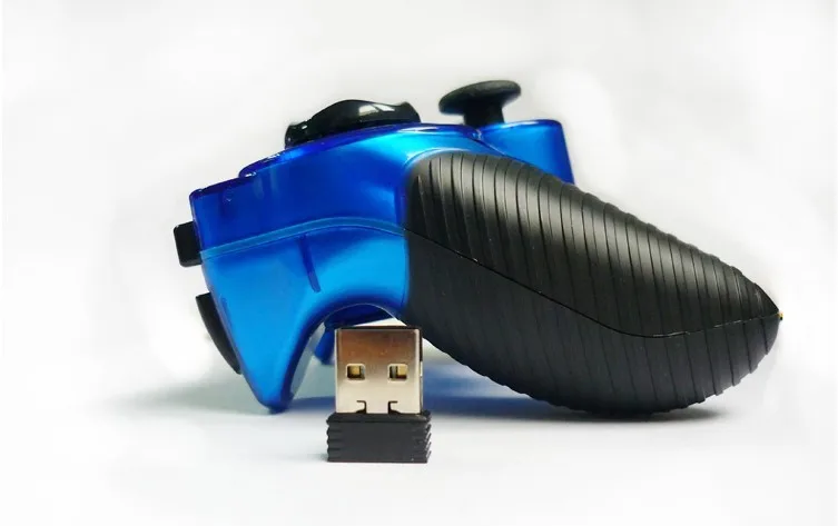 Компьютерный беспроводной геймпад 2,4 ГГц с мини USB ключом для Windows OS Win7 Win8 Win10, двойная вибрация и игровой контроллер PC360