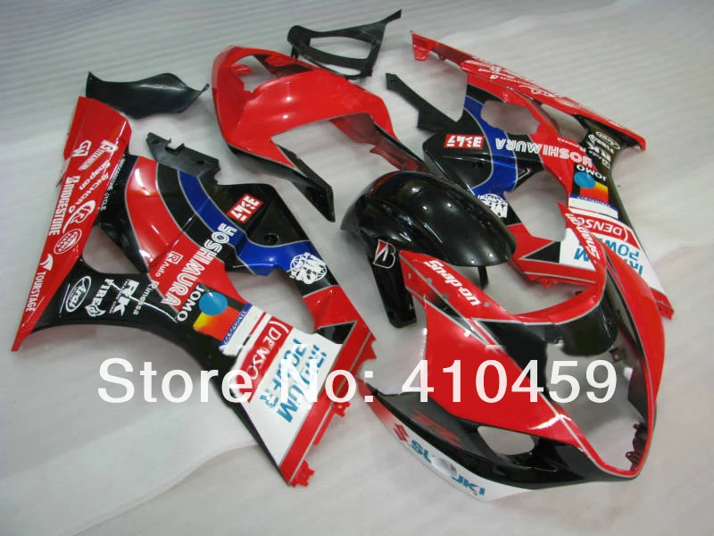 Мотоцикл обтекатель комплект для SUZUKI GSXR1000 GSX-R1000 GSXR 1000 K3 03 04 2003 2004 Горячий красный лаковый черный Обтекатели на кузов SG43