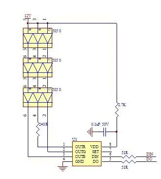 СВЕТОДИОДНЫЙ цифровой модуль, WS2811IC 5050 3 светодиодный S; DC12V вход переменного тока, водонепроницаемый, 20 штук веревочке; 256 Серая шкала