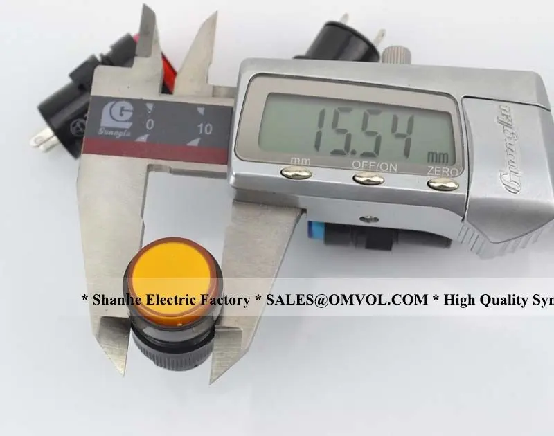 Лампочка-индикатор 16 мм DC12V DC24V AC220V