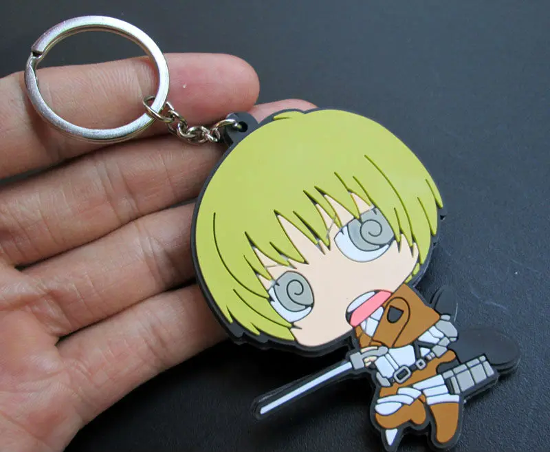 5 шт./лот Shingeki нет Kyojin игрушки атака на Титанов кукла Эрен Mikasa Армин Rivaille брелки