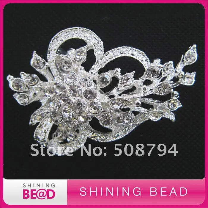 Free shipping+hot sale+35*75mm+New charming rhinestone brooch for wedding