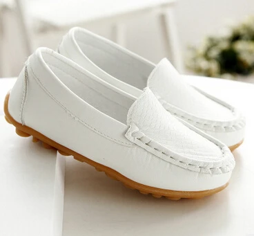 SY088White Новая модная детская обувь, размер 21-36, детские кроссовки из искусственной кожи, обувь для малышей, водонепроницаемые мокасины для мальчиков и девочек, мягкие слипоны, 8 цветов, SY068 - Цвет: SY088White