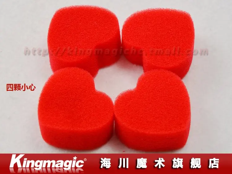 Kingmagic губка сердце магия сердца магия реквизит Волшебные трюки указан-Джамбо губка сердце 10 шт./лот