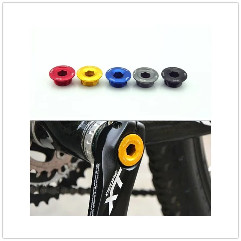 

2 Pcs CNC Bottom Bracket Chainwheel BB Cranks Cover Cups Arm Bolt CNC AL6061 MTB Crankset Bolt Screw for bike SLX/XT Deore