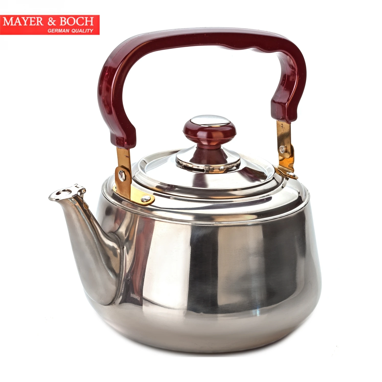 Kettle MayerBoch MB 1039 2 l stainless steel silver with whistlein