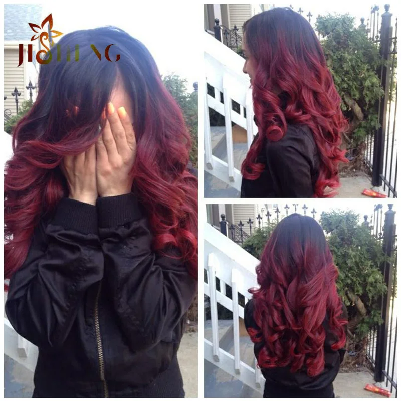 Regina Prodotti Per Capelli Rossi Umani Mongolo Allentato Capelli Ricci Borgogna Ombre Tessuto Dei Capelli Ombre Onda Allentata Ombre Capelli Bordeaux 3 Pz Hair Accessories Natural Hair Hair Extensions For Afro Hairhair Care Products