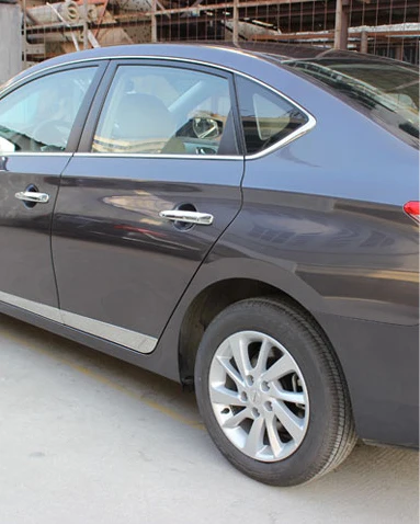 Для Nissan Sentra 2013 нержавеющая сталь Боковая Дверь Корпус молдинг Mouliding отделка