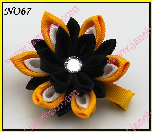 Новые 280 шт. " два слоя Kanzashi цветок заколки моды девушка Bow заколки