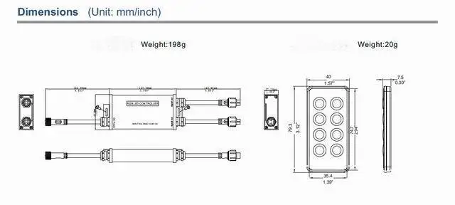 IP65 водонепроницаемый DC12v/24 v Беспроводной светодиодный rgb пульт дистанционного управления 216 w/432 w оборудована 8-ключей rf пульт дистанционного управления 100 шт./лот