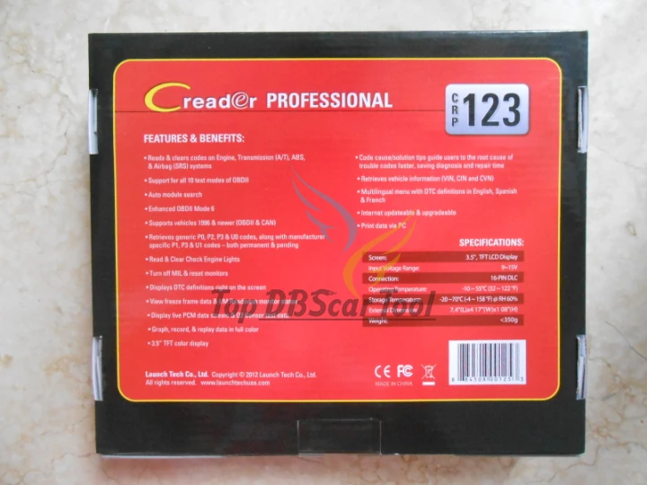 Считыватель кода запуска creader Professional CRP123 Creader VII+ Программное обеспечение multi-язык он-лайн диагностический инструмент