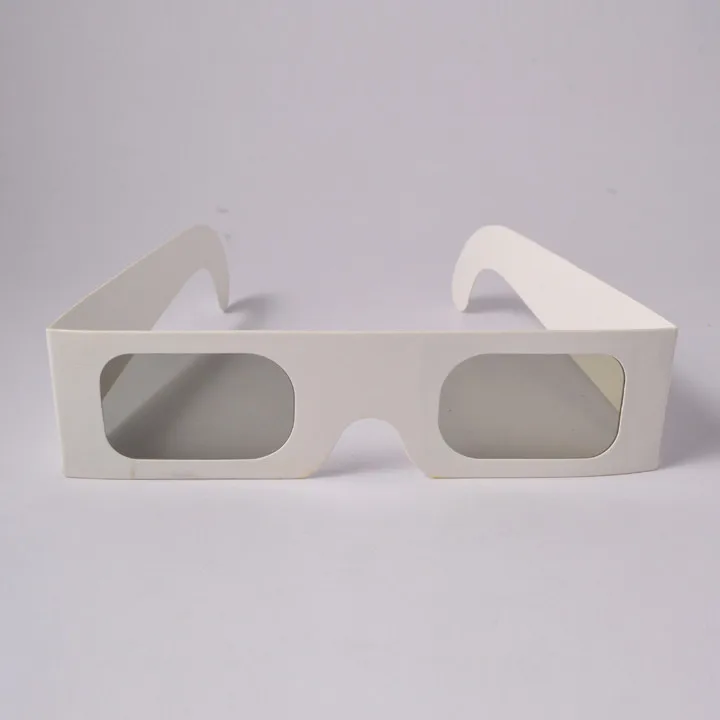 100 шт./лот, бумажные линейные Поляризованные 3D очки, 45/135 градусов, 3d очки, поляризованные