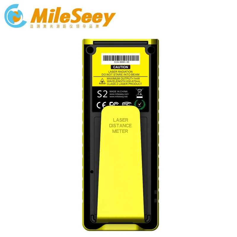 Mileseey S2 лазерный дальномер 40 м 60 м 100 м с пузырьковым уровнем умный Одноместный лазерный дальномер для измерения площади и объема