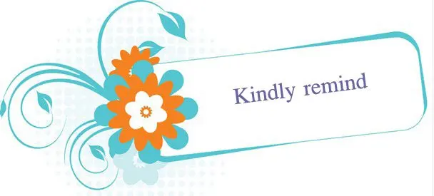 kindly remind lable