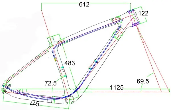 FLX-FR-202 полностью карбоновая матовая MTB горная 29er велосипедная Рама 1"(гарнитура свободно