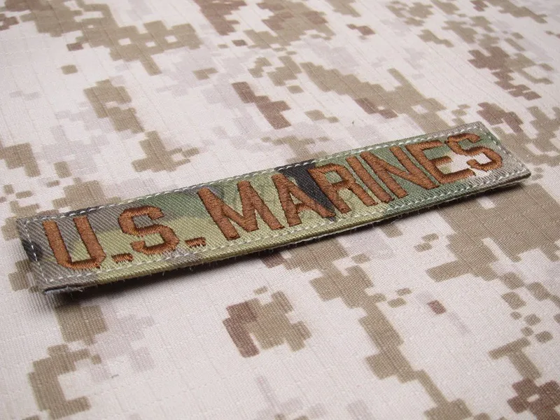 Мультикам U. S. MARINES лента на грудь служба лента Боевая Тактическая Военная Вышивка-накладка значки Q171