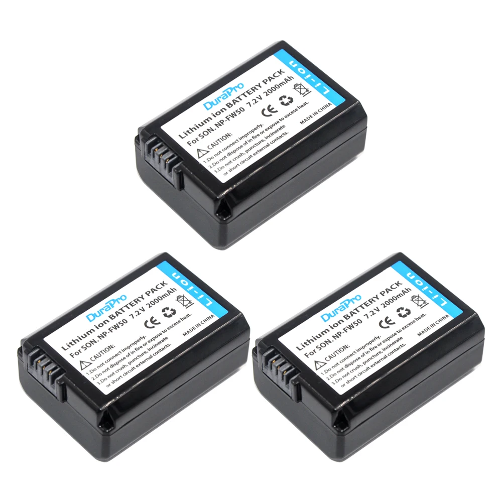 Полностью декодированный 3 шт. NP-FW50 NP FW50 NPFW50 Батарея для SONY A5000 A5100 A7R NEX6 5TL 5R 3Nl A6000 5 T 5C A7 NEX6 NEX7 NEX5TL NEX5R