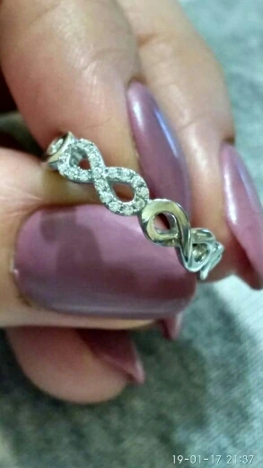JewelryPalace Бесконечность Навсегда Любовь Цирконий Годовщина Обещание Кольца Для Женщин Подлинная Стерлингового Серебра 925 Изящных Ювелирных Изделий