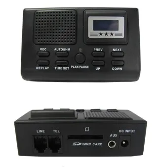 هاتف مسجل صندوق دعم sd بطاقة تسجيل الصوت مع mp3 وظيفة واللون و lcd 2 قطع