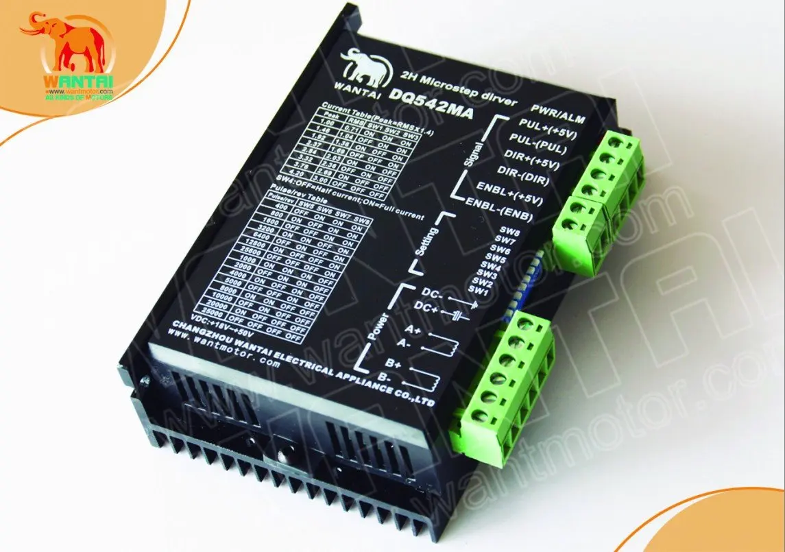 Cnc 4.2A 50VDC, 128 microstep цифровой биполярное 2ph гибридный шаговый двигатель драйвер wantai