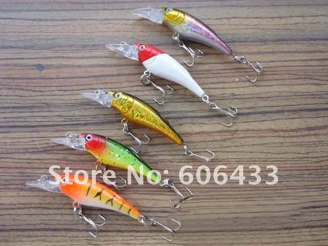 Fishling воблеры приманки Lurer Minnow крючок с наживкой 5 шт./лот 60 мм 5 г