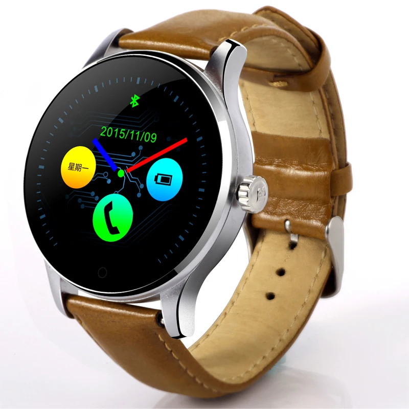 New Wearable Devices font b Smartwatch b font Circular Screen Smart Watch Bluetooth Pedometer Clock Compatible