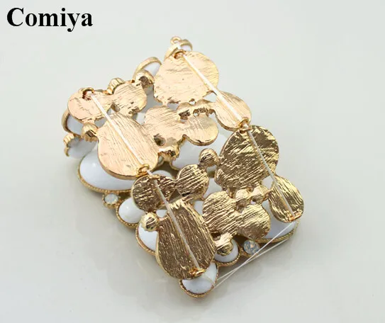 Comiya bracelete masculino Bijoux Femme Boho заполненный цинковый сплав имитация белых страз женские браслеты браслет