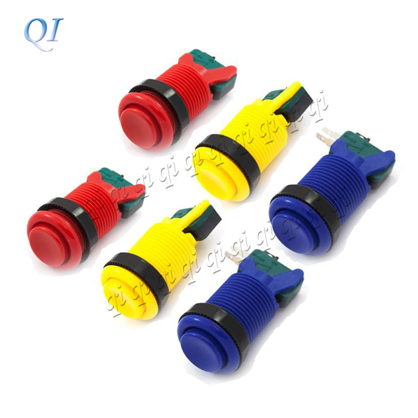 6 шт. 32 мм американская кнопка для аркадной панели управления Комплект видов