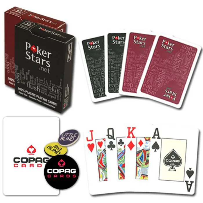 Red Back Copag 4 Colour 100/% Plastic Playing Cards Poker Size Jumbo Index