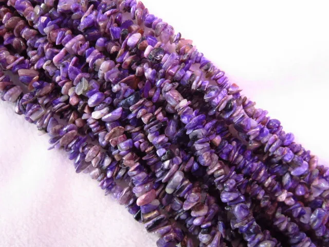DIY бусы из натурального камня чароитовые Бусы сыпучих гравия полу