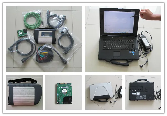 

star diagnose c4 mb sd compact wireless with laptop toughbook cf-52 with battery newest software in hdd full set ready to use