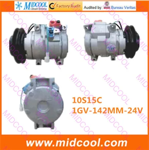 

HIGH QUALITY AUTO AC COMPRESSOR 10S15C 1PK 142MM 24V
