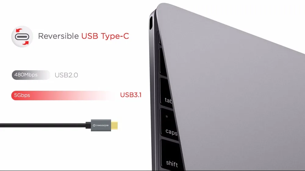 TANGGOOD USB C к USB Женский адаптер OTG USB кабель 3,1 3,0 5 Гбит/с скорость передачи данных для Macbook Pro Xiaomi Mi6 Mix 2 Nexus 15 см