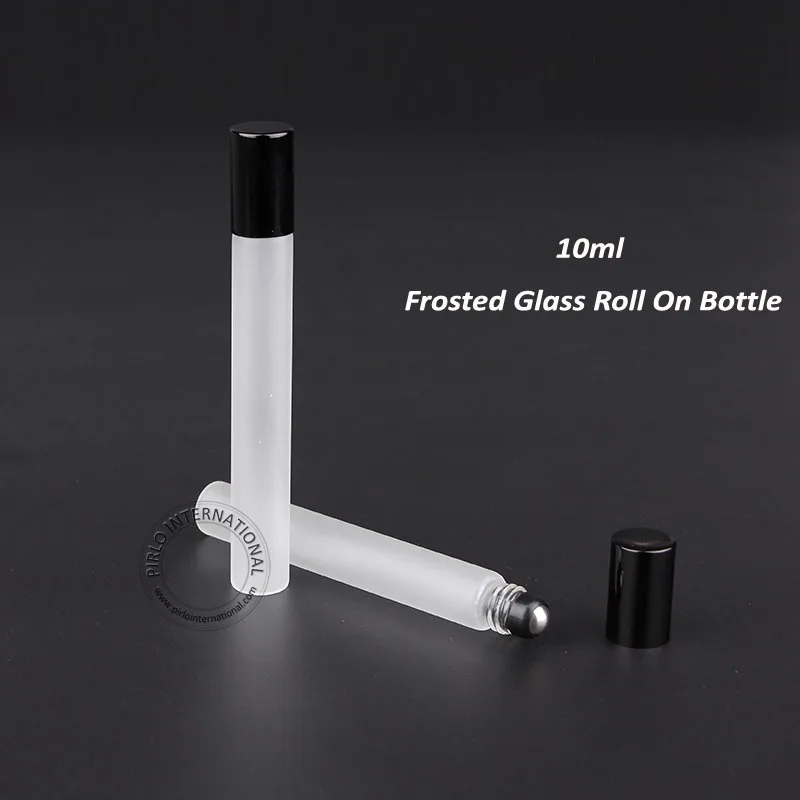 

50pcs/LOT Promotion 10ml Empty Roll on Bottle Essential Oils Frosted Glass Perfume Container Refillable Packaging