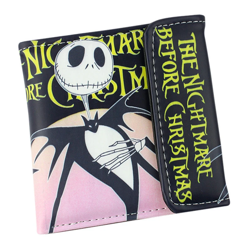 

The Nightmare Before Christmas Sally Jack Skellington Dr. Finkelstein Multilayer colorful PU short wallet with button Type D