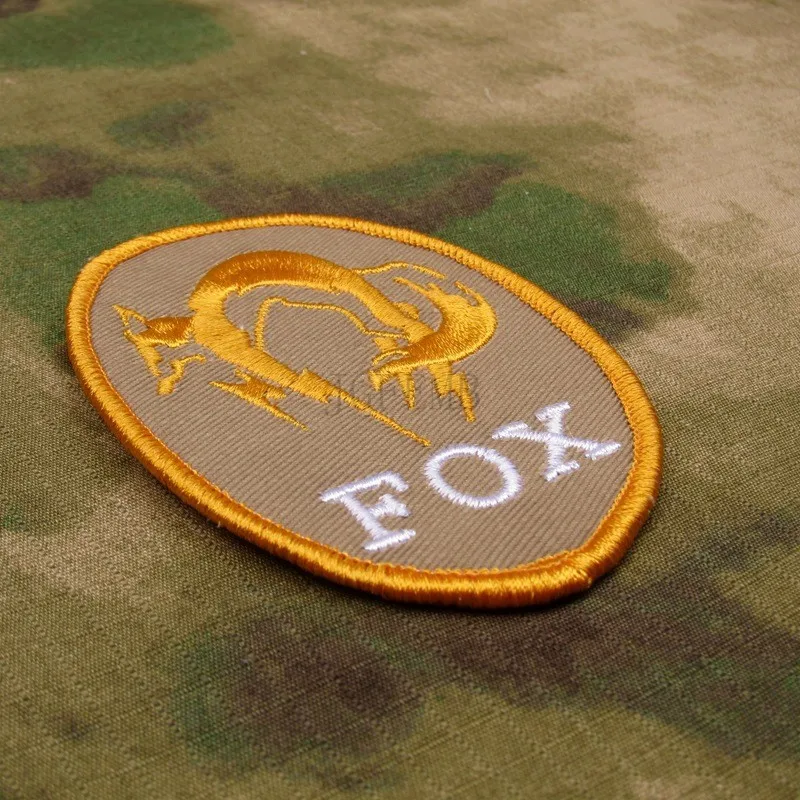 Tan MGS с надписью «Fox Hound» группа специального назначения Ghost вышитые патч B3261
