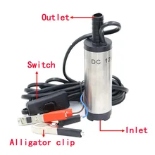 12V DC Diesel Fuel Water Oil Car Camping Fishing Submersible Transfer Pump Power tool accessories