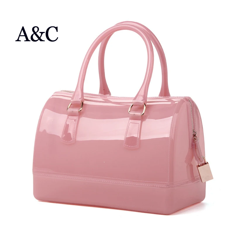 Women pillow bag New 2016 Brand fashion Handbag Silicone jelly bag tote