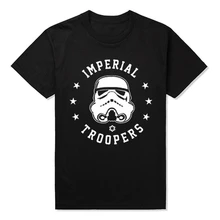 Fashionable Camisetas Vader T Shirts Men Star Wars Casual Tshirt Hip Hop Summer New Short Sleeve T-shirt imperial troopers