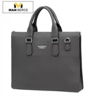 Best Price as low as $100.30  Brand Handbag MANBERCE Men Shoulder Bags Messenger Bag Genuine Leather Briefcase Men's Business Casual Tote Laptop Bag